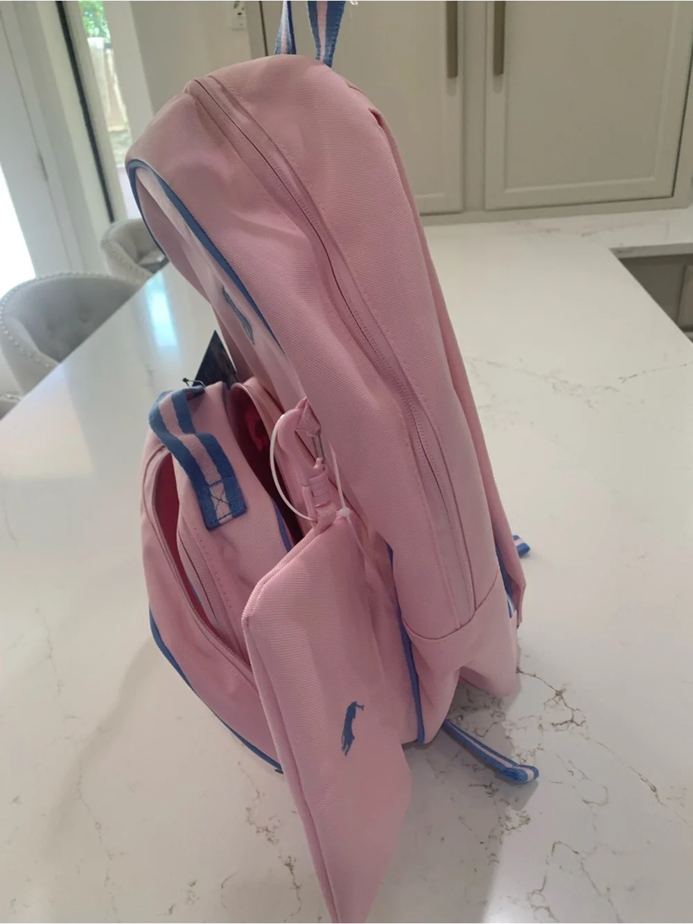 New 3pcs Polo Ralph Lauren Big girls Backpack Lunch Box & Pencil Case